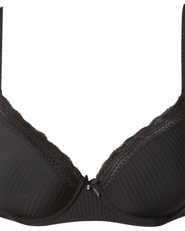Lightly Padded Underwire Women Bra Black - Swaggy Fit