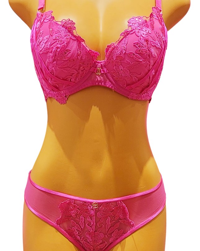 Hot Pink Push Up Bra