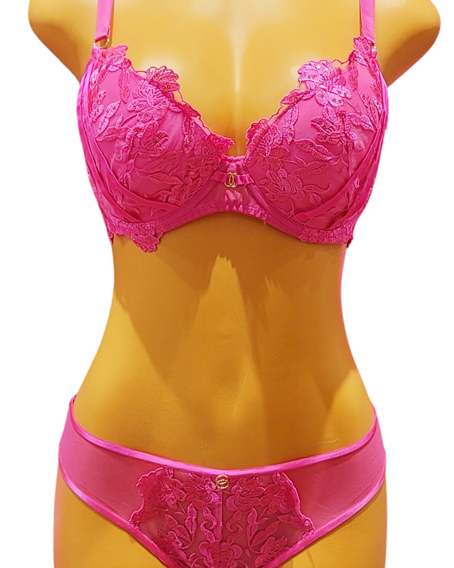 Hot Pink Push Up Bra