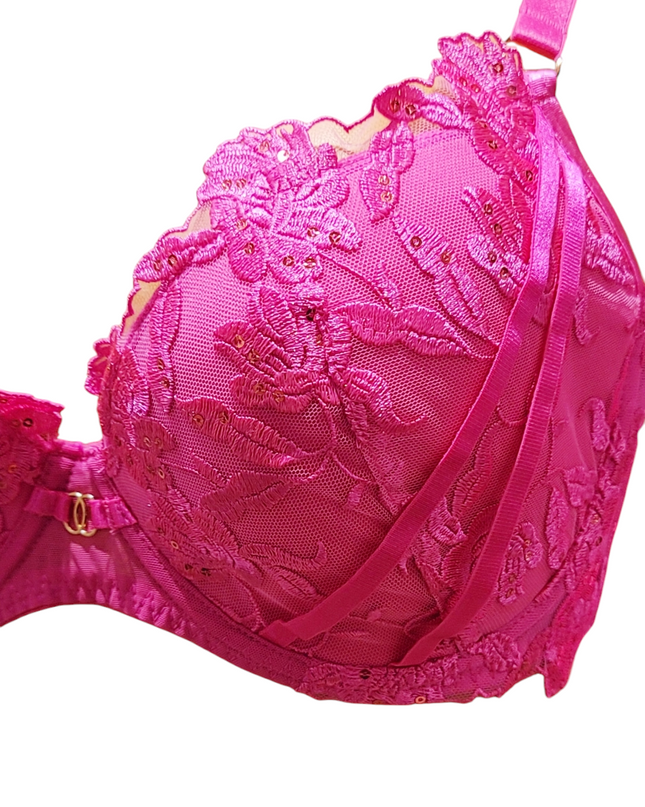 Hot Pink Push Up Bra
