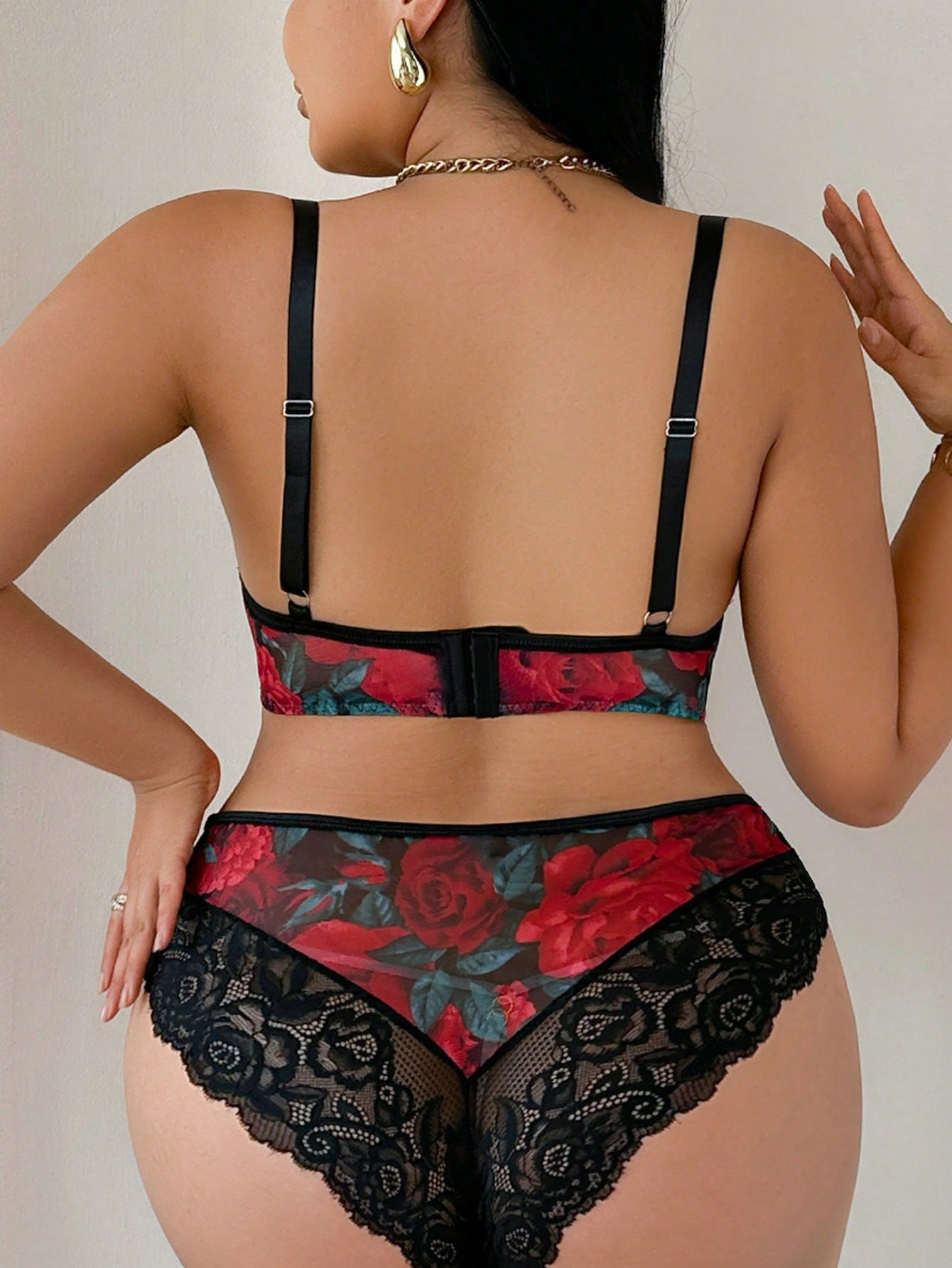 Plus Size Lingerie 2Pcs Set - Swaggy Fit