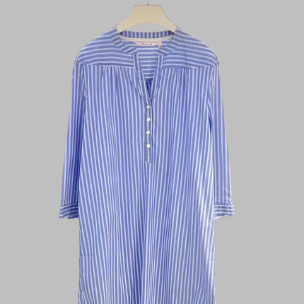 Pure Cotton Night Gown P.J Blue - Swaggy Fit