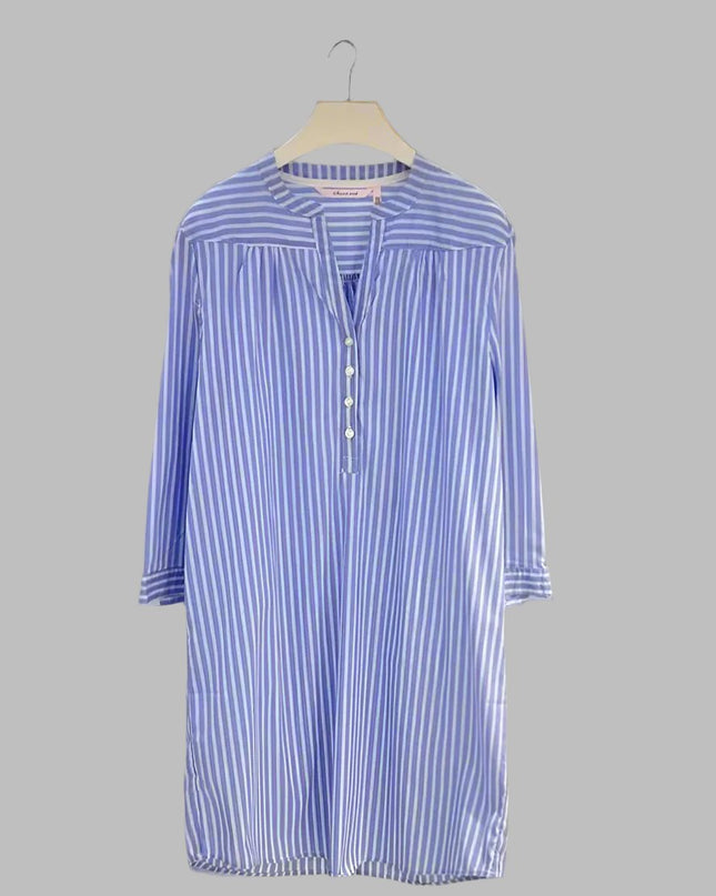 Pure Cotton Night Gown P.J Blue - Swaggy Fit