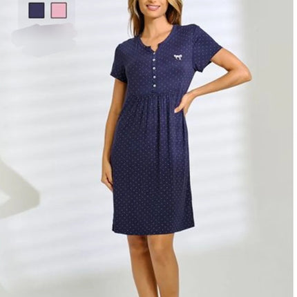 Super Soft Nightgown Sleepwear Short Sleeves