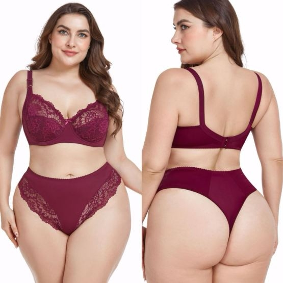 Unpadded Lace Bra With Underwire Support - Swaggy Fit