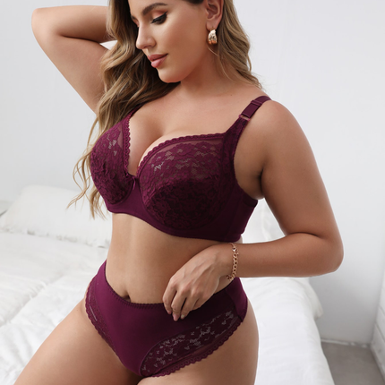 Unpadded Lace Bra With Underwire Support - Swaggy Fit
