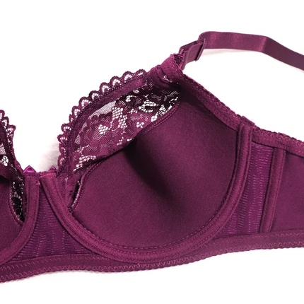 Unpadded Lace Bra With Underwire Support - Swaggy Fit