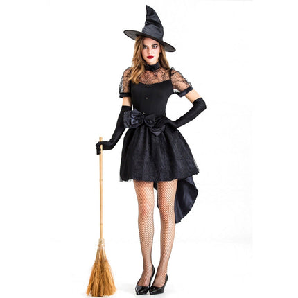 Women Black Sexy Lace Mesh Hollow Costume - Swaggy Fit