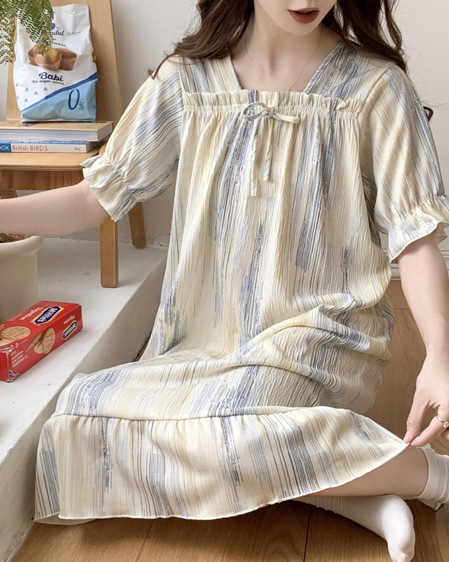 Women Cotton Blend Nightgown - Swaggy Fit