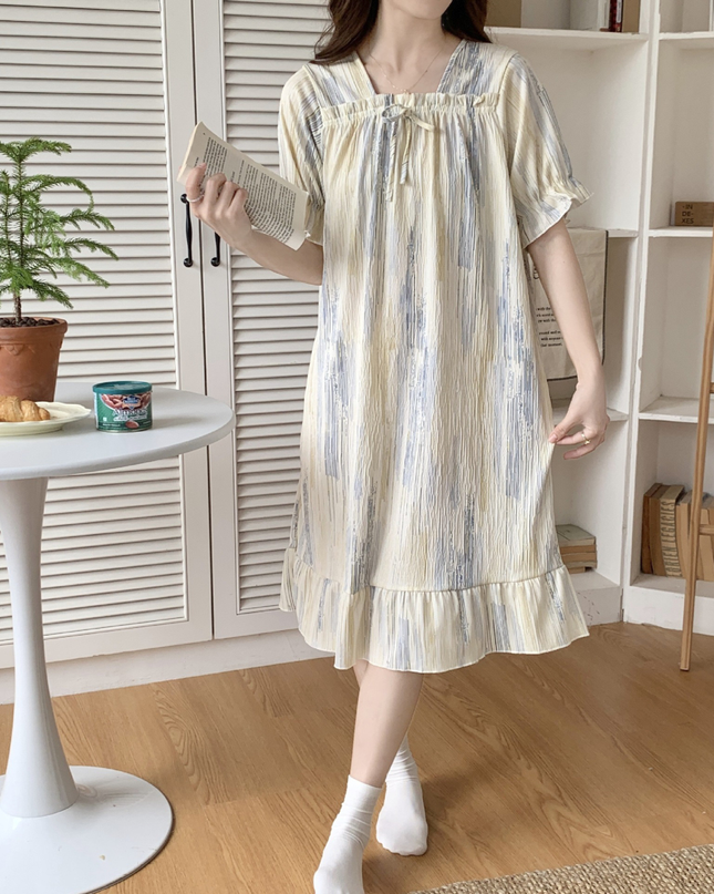Women Cotton Blend Nightgown - Swaggy Fit