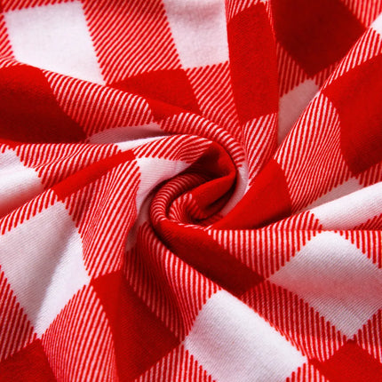 Fiery Red Christmas Plaid Pajama Set