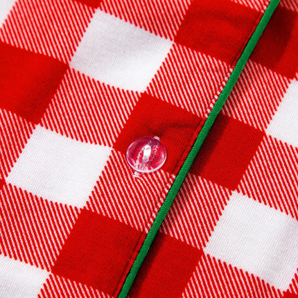 Fiery Red Christmas Plaid Pajama Set