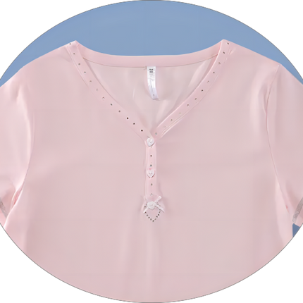 Women Cotton Nighty Sleepwear Short Sleeves