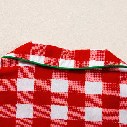 Fiery Red Christmas Plaid Pajama Set