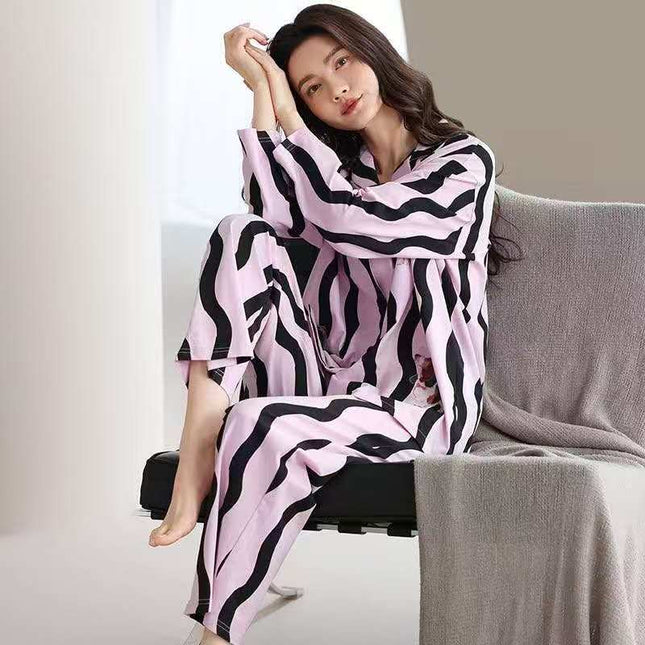 2pcs Women Pink Cotton Pjs