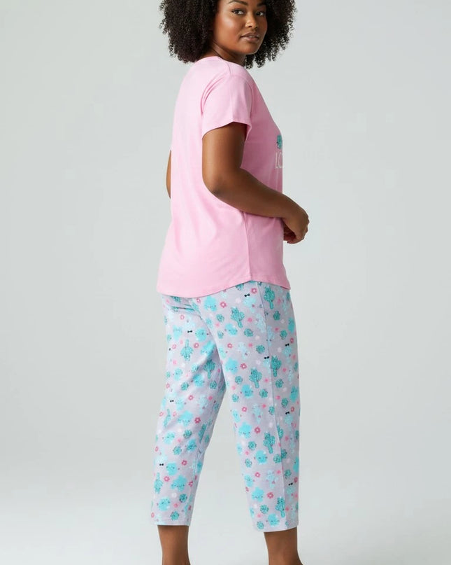 Pink Summer Short-Sleeve and Carpi's Pjs Cotton Blend Set