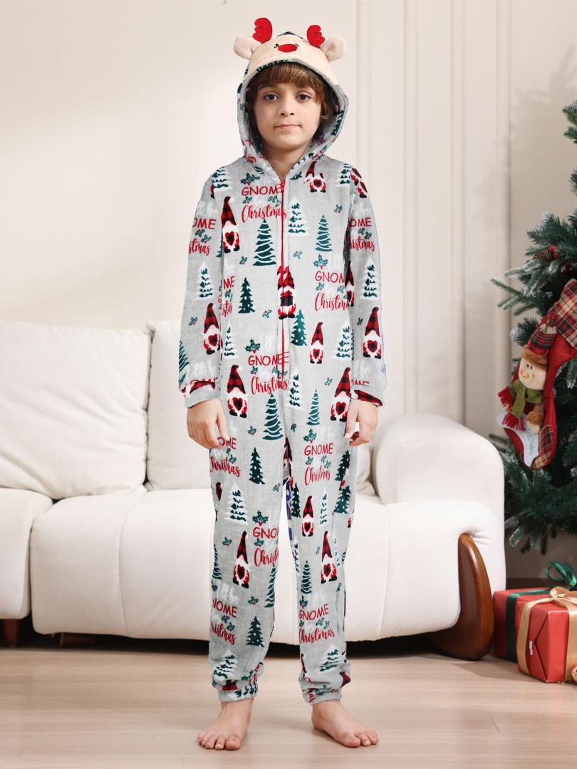 Christmas Flannel Fleece Warm Family Onesies