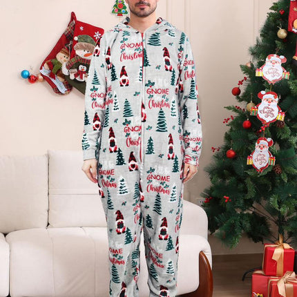Christmas Flannel Fleece Warm Family Jumpsuit