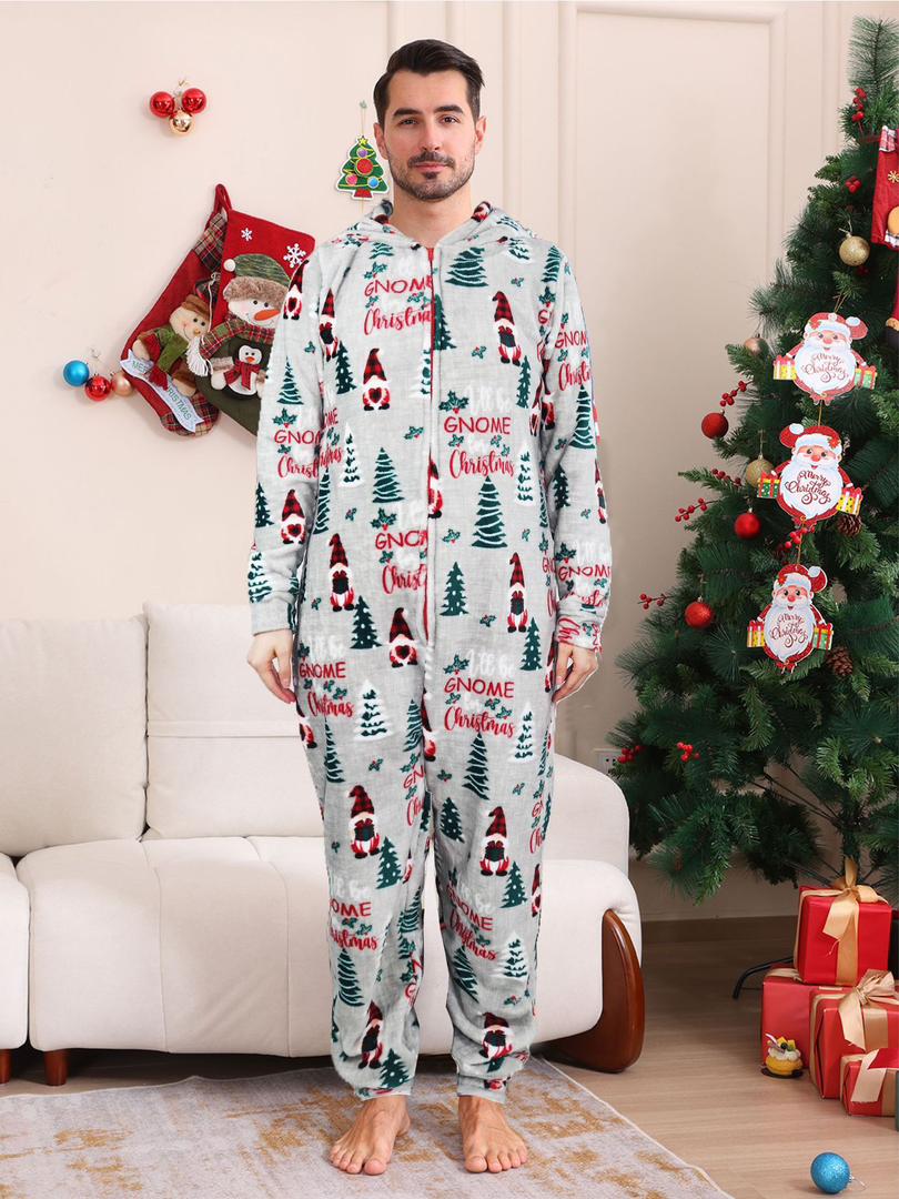 Christmas Flannel Fleece Warm Family Onesies