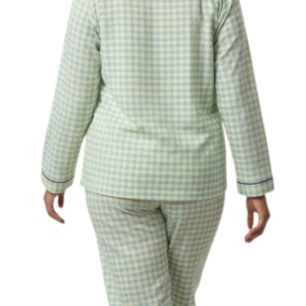 Draft Print PJ's Set with Elastic Waist Band