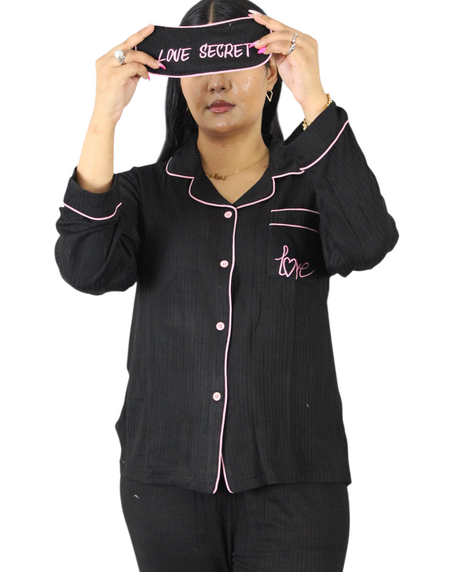3Pcs Love Triangle Pajamas