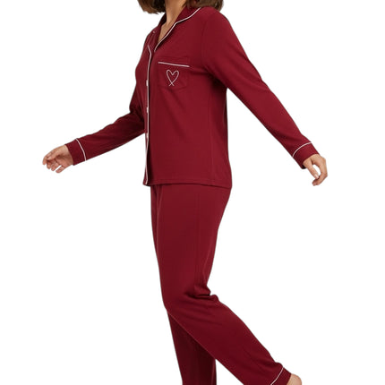 Valentine Pj's and Lounge Wear Set Red Top and Pant