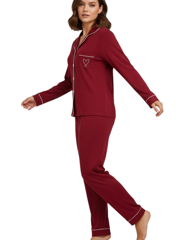 Valentine Pj's and Lounge Wear Set Red Top and Pant