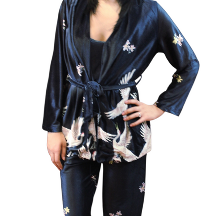 3Pcs Velvet Pajamas Set