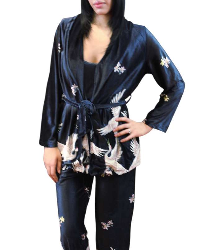 3Pcs Velvet Pajamas Set