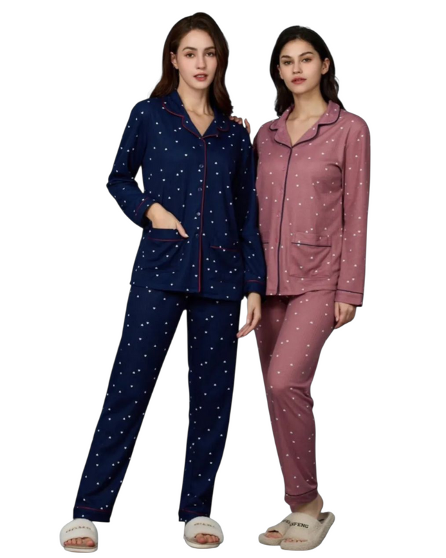 2 PCS Pajamas With  Love ❤️