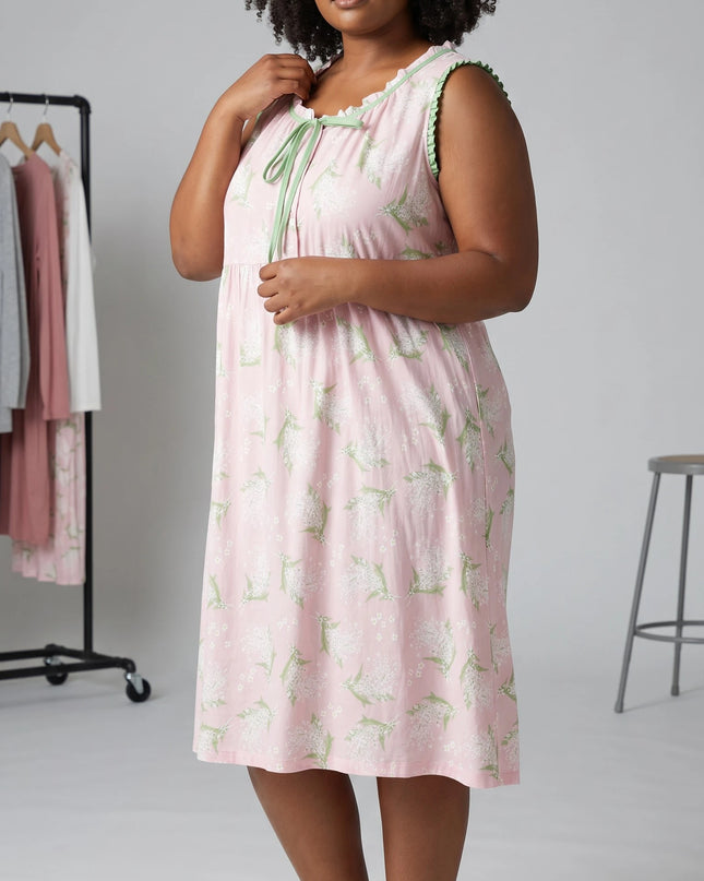 Women 100% Nightgown Sleepwear Soft And Comfortable