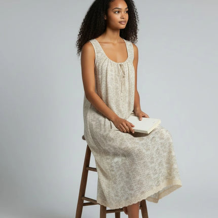 Sleeveless Organic Cotton Nighty