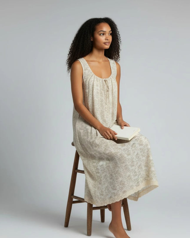 Sleeveless Organic Cotton Nighty