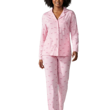 2pcs PJ's Set Design with Ribbons Symbol of Love and Peace.