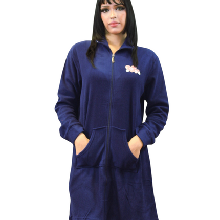 Front Zipper Fall Winter Nightgowns