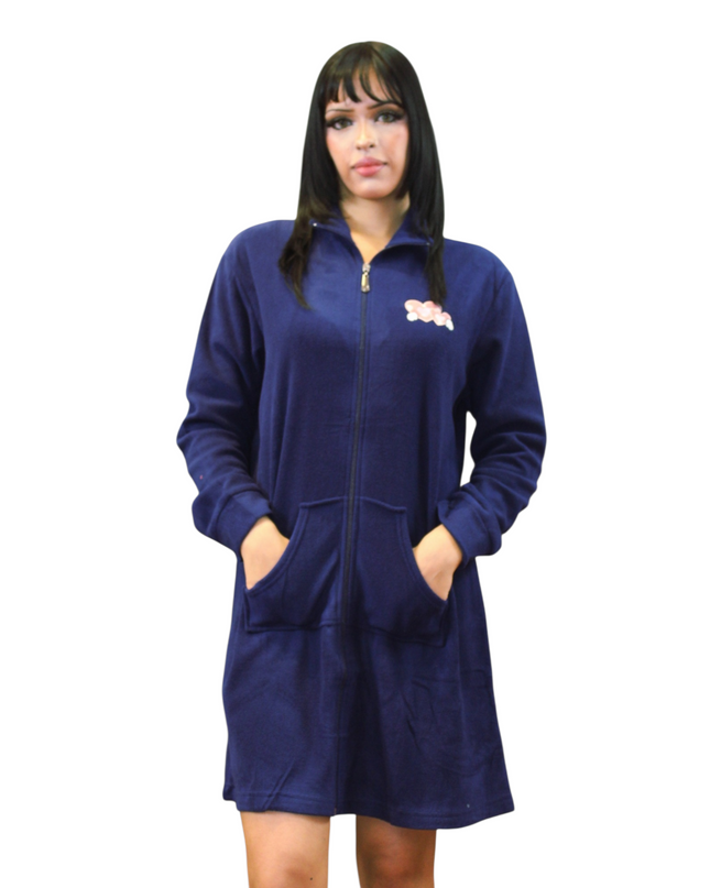 Front Zipper Fall Winter Nightgowns