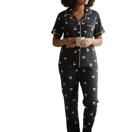 3pcs Pajamas and Lounge Wear Set Top
