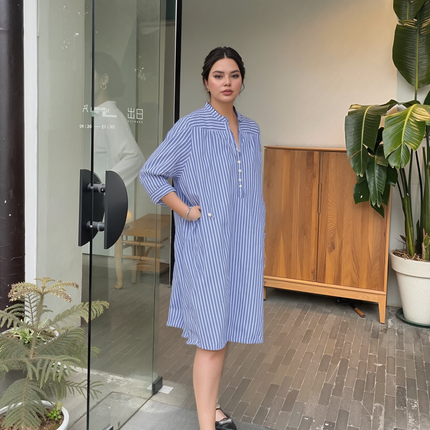 Pure Cotton Night Gown P.J Blue