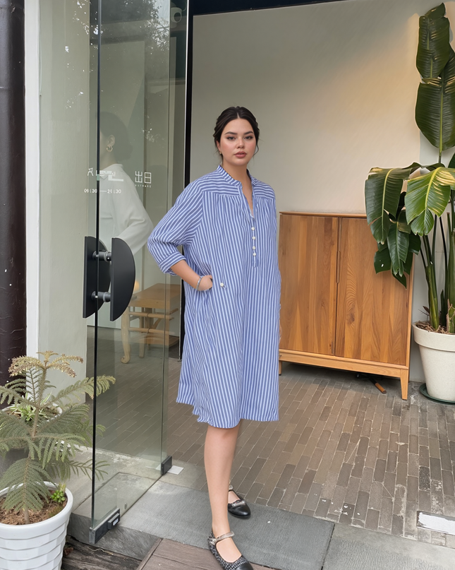 Pure Cotton Night Gown P.J Blue