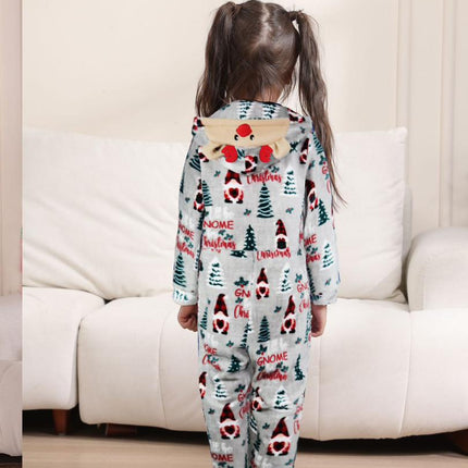 Christmas Flannel Fleece Warm Family Jumpsuit