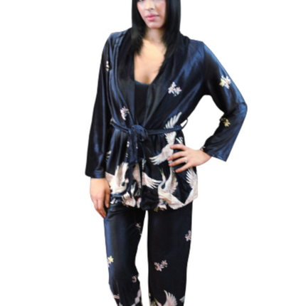 3Pcs Velvet Pajamas Set