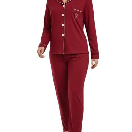 Valentine Pj's and Lounge Wear Set Red Top and Pant