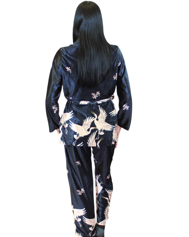 3Pcs Velvet Pajamas Set