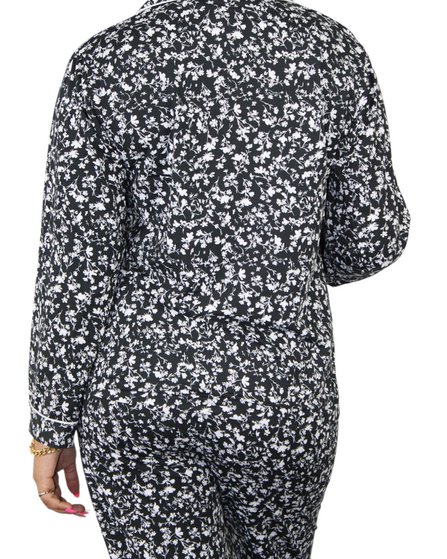 Black and White 2PCS Pajamas Set