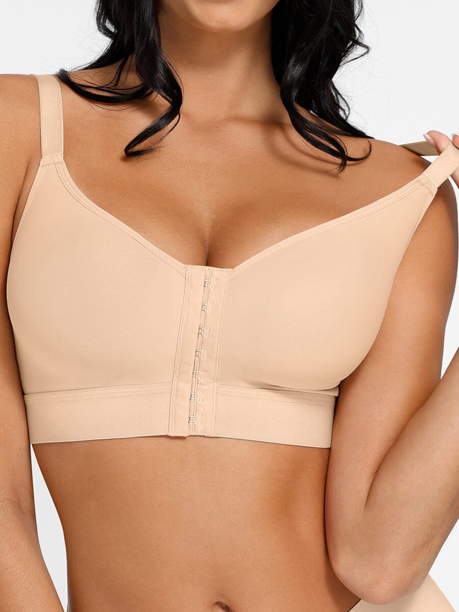 Post surgery full coverage front closure bra