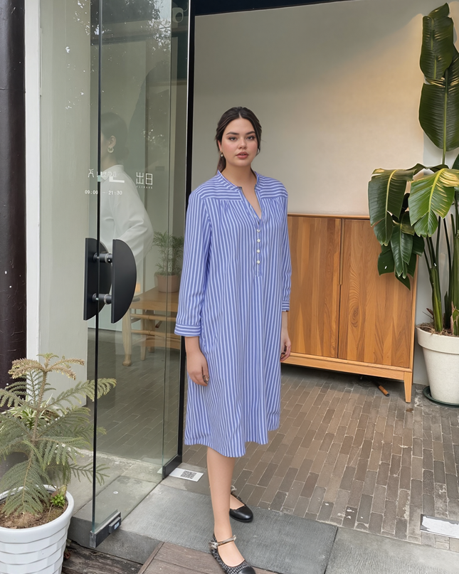 Pure Cotton Night Gown P.J Blue