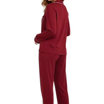 Valentine Pj's and Lounge Wear Set Red Top and Pant