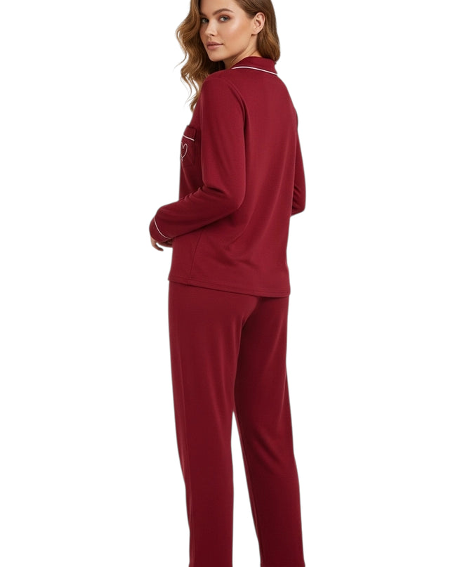 Valentine Pj's and Lounge Wear Set Red Top and Pant