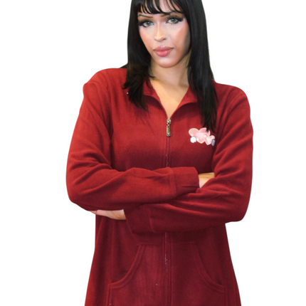 Front Zipper Fall Winter Nightgowns