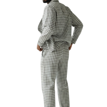 Men' Draft PJ' Set With Button Pants